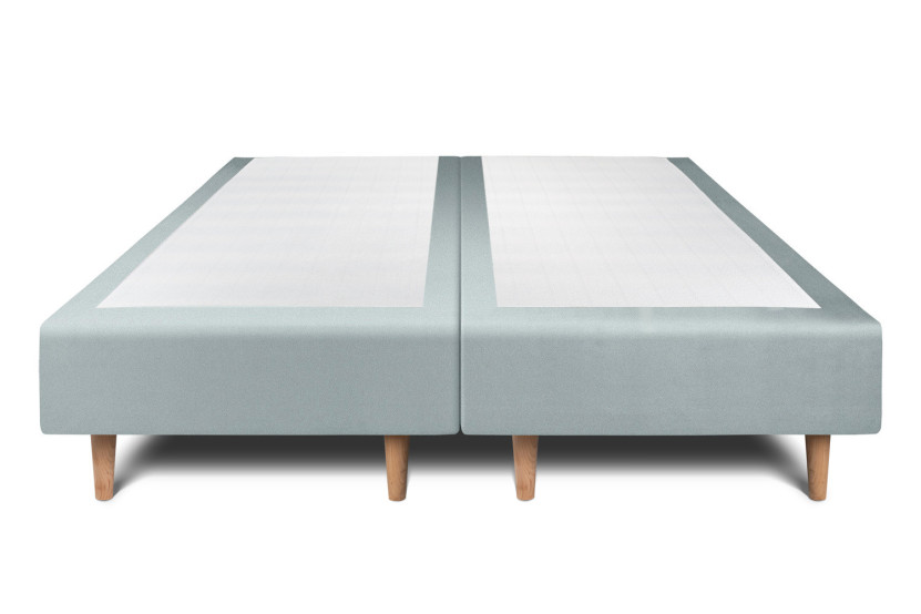 Lit 2x80x200 cm avec Tête de lit tapissée - Tissu Velours