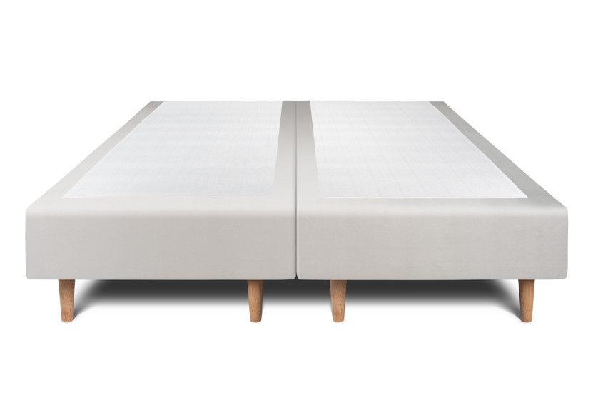 Lit 2x80x200 cm avec Tête de lit tapissée - Tissu Velours