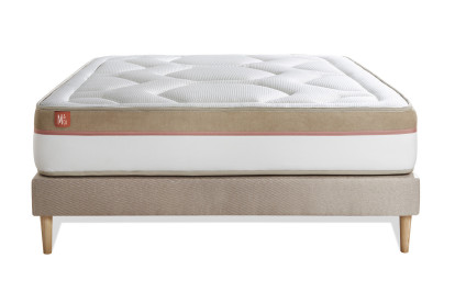 Ensemble Matelas Sommier 180x200 cm - Sommier Beige (en kit) - Le Cosy