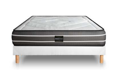 Ensemble Matelas Sommier 160x200 cm - Sommier Blanc (déjà monté) - Exclusive