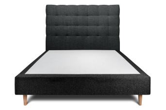 Lit 160x200 cm avec Tête de lit capitonnée - Tissu Bouclette