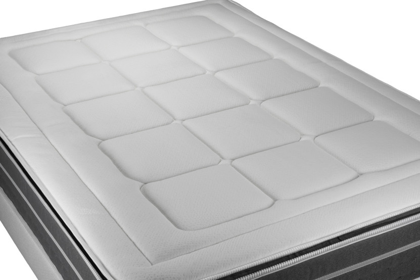 Ensemble Matelas Sommier 90x200 cm - Sommier Blanc (déjà monté) - Trente PLUS