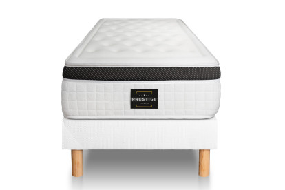 Ensemble Matelas Sommier 120x190 cm - Sommier Blanc (en kit) - Privilège