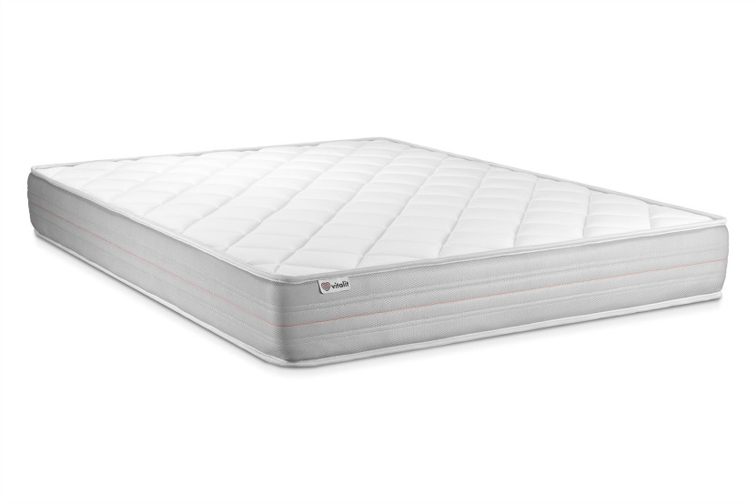 Ensemble Matelas Sommier 160x200 cm - Sommier Blanc (en kit) - Vitalmemo
