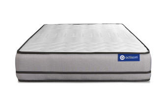 Ensemble Matelas Sommier 80x190 cm - Sommier Blanc (en kit) - Actimemo Night