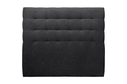 Tête de lit 135 cm Capitonnée - Tissu Toile Natté Noir