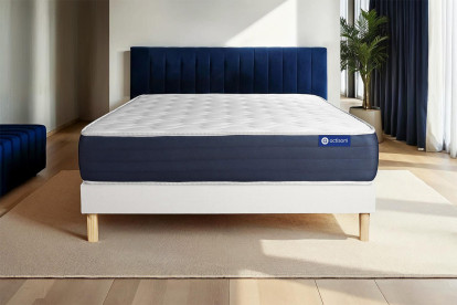 Ensemble Matelas Sommier 80x200 cm - Sommier Blanc (en kit) - Actiflex Sleep