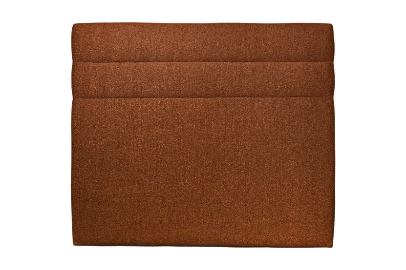 Tête de lit 160 cm Lignes - Tissu Bouclette Terracotta