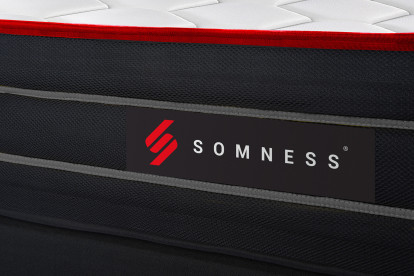 Ensemble Matelas Sommier 90x200 cm - Sommier Blanc (déjà monté) - Boost
