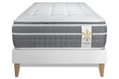 Ensemble Matelas Sommier 90x200 cm - Sommier Blanc (déjà monté) - Trente PLUS