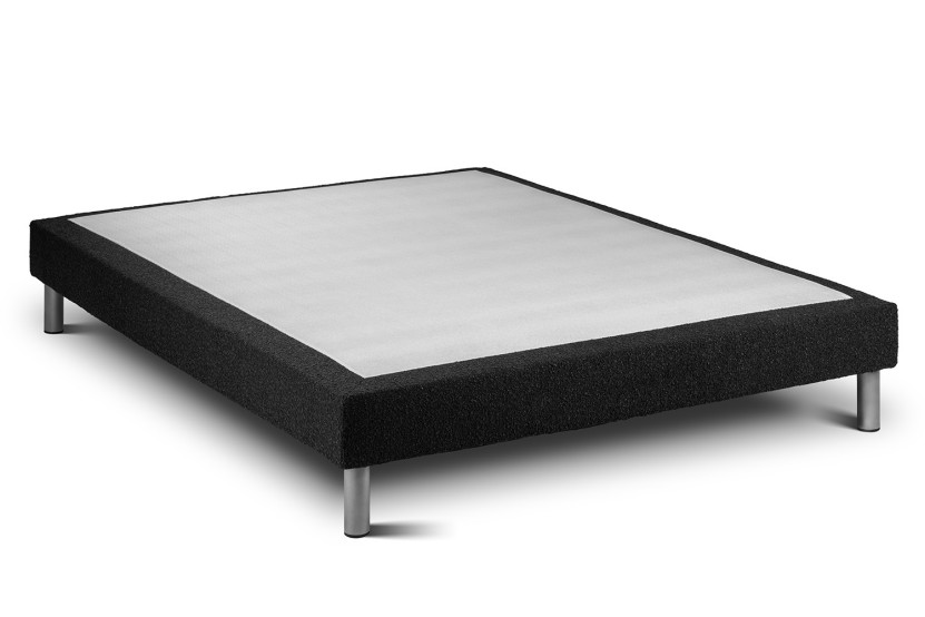 Ensemble Matelas Sommier 140x200 cm - Sommier Noir (déjà monté) - Vital Power Zen