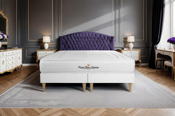 Ensemble Matelas Sommier 180x200 cm - 2 Sommiers Blanc - Nottingham