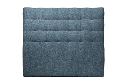 Tête de lit 160 cm Capitonnée - Tissu Bouclette Bleu