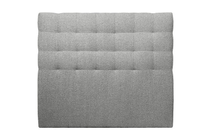 Tête de lit 160 cm Capitonnée - Tissu Bouclette Gris