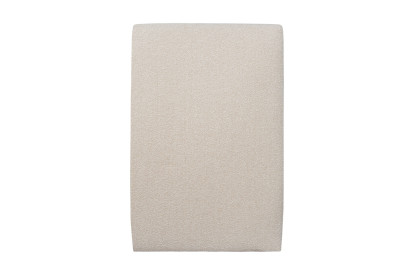 Lit 90x190 cm - Sommier tapissier H35 cm + tête de lit tapissée - Tissu Bouclette Beige Clair
