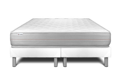 Ensemble Matelas Sommier 160x200 cm - 2 Sommiers Blanc - Vitalmemo