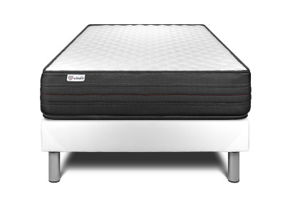 Ensemble Matelas Sommier 90x190 cm - Sommier Blanc (en kit) - Vitalpower