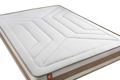 Ensemble Matelas Sommier 200x200 cm - Sommier Blanc (en kit) - Le Tendre