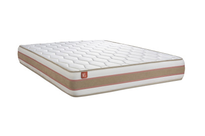 Ensemble Matelas Sommier 200x200 cm - 2 Sommiers Beige - Le Délicat