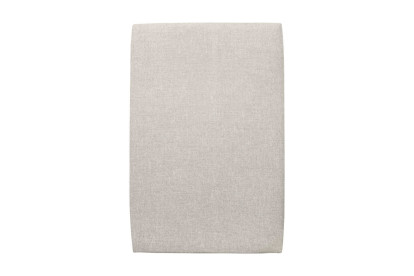 Lit 90x190 cm - Sommier tapissier H35 cm + tête de lit tapissée - Tissu Toile natté Beige Clair