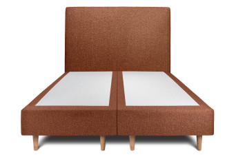 Lit 2x80x200 cm avec Tête de lit tapissée - Tissu Bouclette