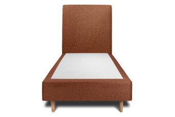 Lit 90x190 cm avec Tête de lit tapissée - Tissu Bouclette
