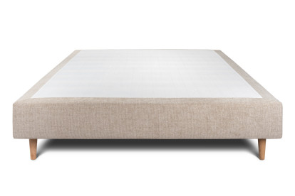 Sommier Tapissier 150x200 cm - H35 cm - Toile nattée - Beige brun