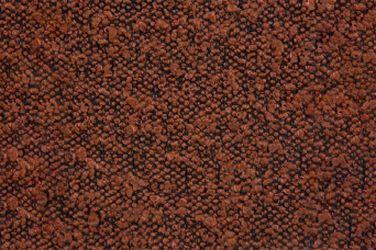 Lit 150x190 cm - Sommier à lattes H29 cm + tête de lit capitonnée - Tissu Bouclette Terracotta