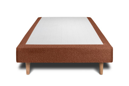 Sommier Tapissier 90x200 cm - H29 cm - Bouclette - Terracotta