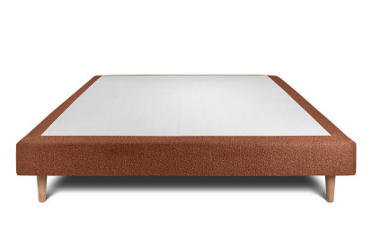 Sommier Tapissier 140x200 cm - H29 cm - Bouclette - Terracotta