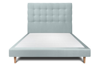 Lit 150x190 cm avec Tête de lit capitonnée - Tissu Velours