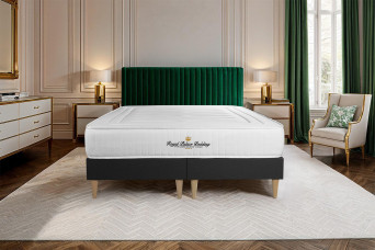 Ensemble Matelas Sommier 180x200 cm - 2 Sommiers Noir - Lancaster