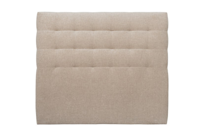 Tête de lit 200 cm Capitonnée - Tissu Toile Natté Beige Brun