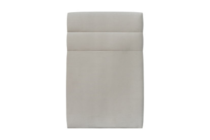 Lit 90x200 cm - Sommier tapissier H29 cm + tête de lit à lignes - Tissu Velours Gris Clair