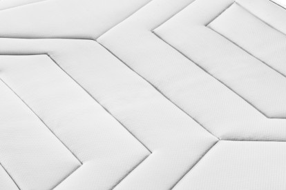 Ensemble Matelas Sommier 90x190 cm - Sommier Blanc (déjà monté) - Vingt-Quatre