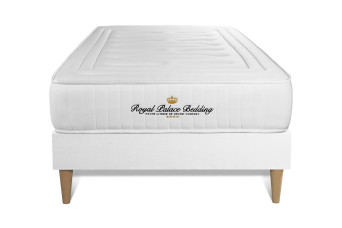 Ensemble Matelas Sommier 90x190 cm - Sommier Blanc (déjà monté) - Lancaster Ensemble Matelas Sommier 90x190 cm - Sommier Blanc (déjà monté) - Lancaster