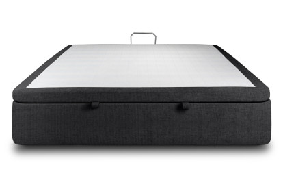 Sommier Coffre 140x200 cm - Toile nattée  - Noir