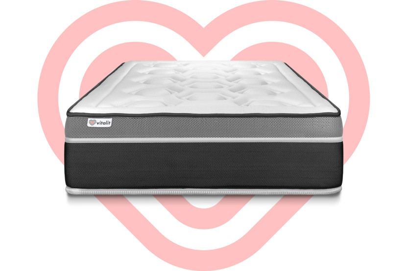 Matelas 90x190 cm Ressorts ensachés et Mémoire de forme - Vital Care