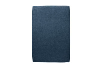 Lit 90x190 cm - Sommier tapissier H35 cm + tête de lit tapissée - Tissu Toile natté Bleu Océan