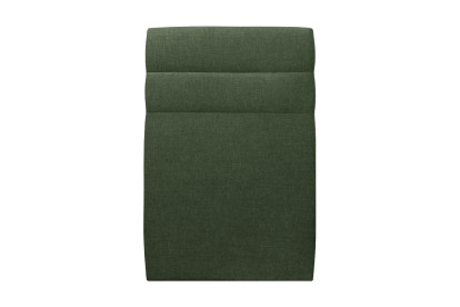 Lit 90x200 cm - Sommier tapissier H35 cm + tête de lit à lignes - Tissu Toile natté Vert Kaki