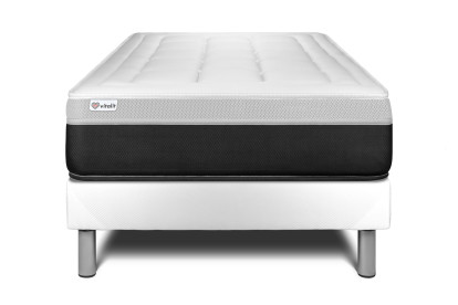 Ensemble Matelas Sommier 90x190 cm - Sommier Blanc (en kit) - Vital Form