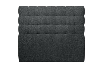 Tête de lit 160 cm Capitonnée - Tissu Bouclette Noir