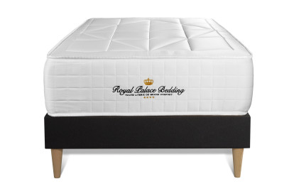 Ensemble Matelas Sommier 90x190 cm - Sommier Noir (en kit) - Windsor