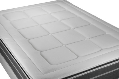 Ensemble Matelas Sommier 90x190 cm - Sommier Blanc (déjà monté) - Trente PLUS