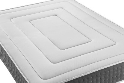 Ensemble Matelas Sommier 140x190 cm - Sommier Blanc (déjà monté) - Vingt-Six