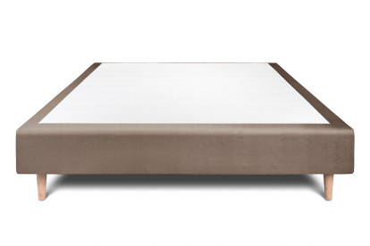 Sommier Tapissier 160x200 cm - H35 cm - Velours - Taupe