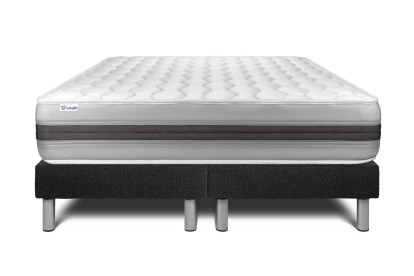 Ensemble Matelas Sommier 160x200 cm - 2 Sommiers Noir - Vitalspring Recover