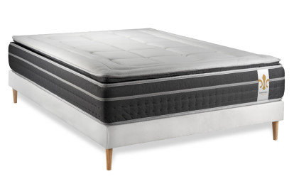 Ensemble Matelas Sommier 140x200 cm - Sommier Blanc (en kit) - Trente PLUS