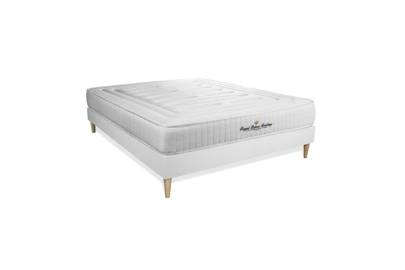 Ensemble Matelas Sommier 180x200 cm - Sommier Blanc (en kit) - Lancaster