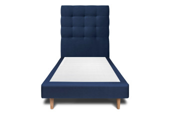 Lit 90x200 cm avec Tête de lit capitonnée - Tissu Velours